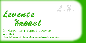 levente wappel business card